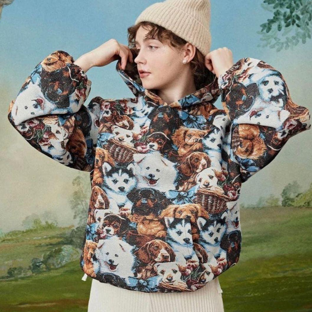 POPPY✳️あさぎーにょ メニードッグゴブランパーカー【F】プルオーバー