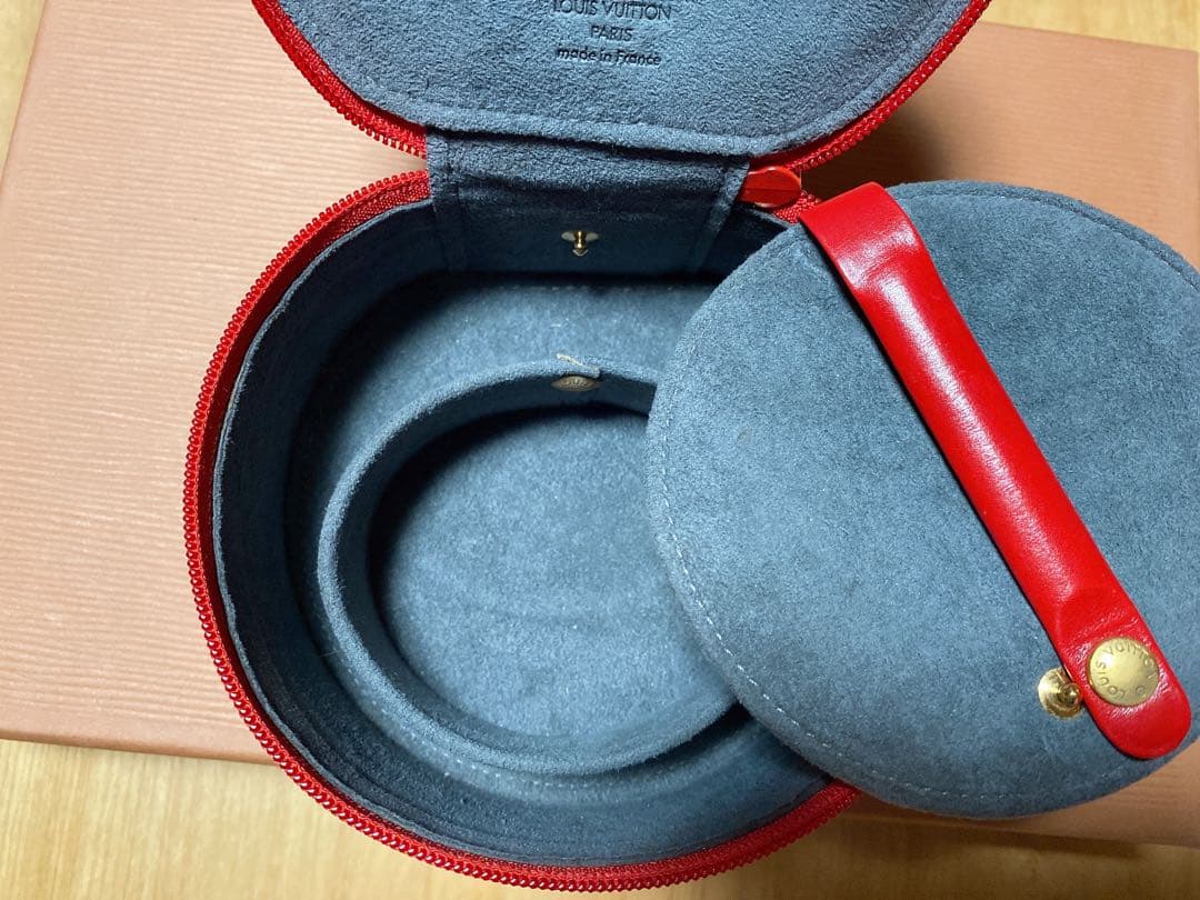 ルイヴィトン LV ジュエリーケース アクセサリーケース ポーチ エピ レッド