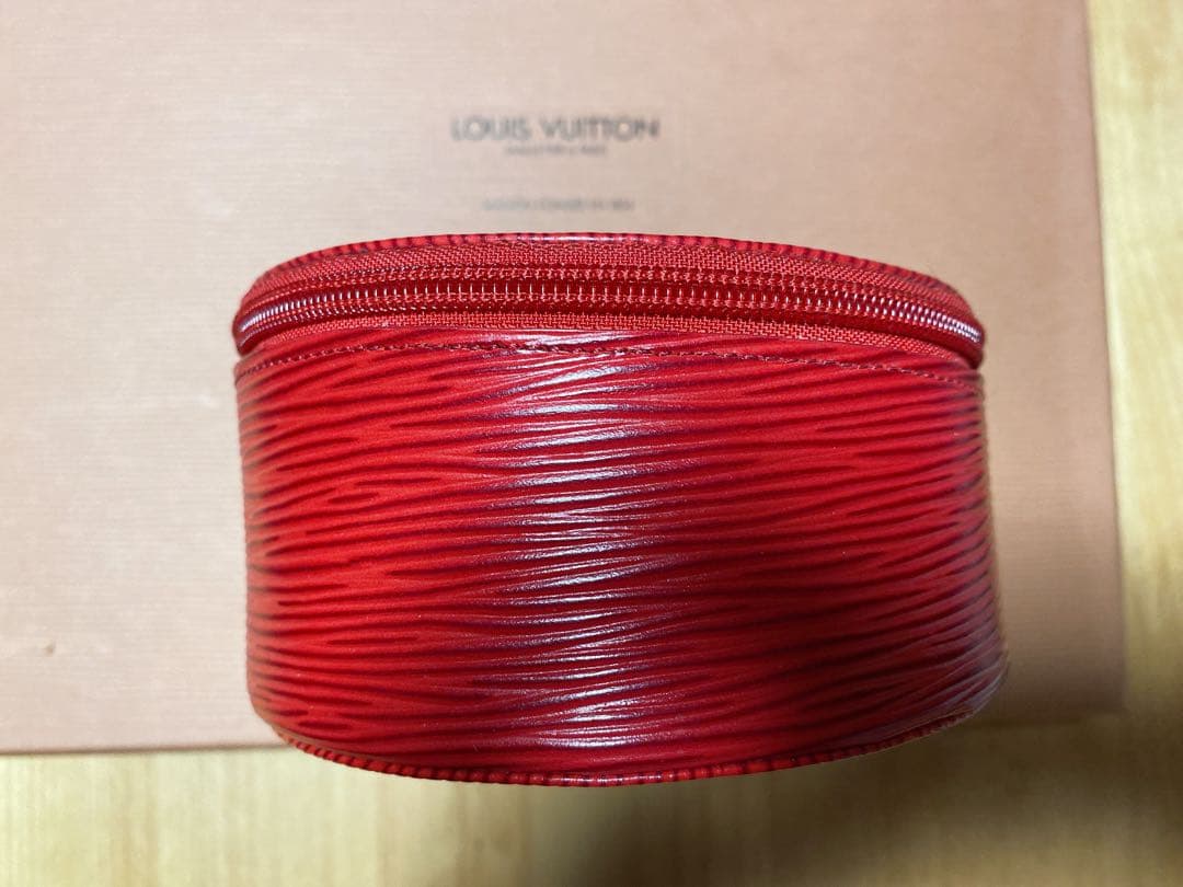 ルイヴィトン LV ジュエリーケース アクセサリーケース ポーチ エピ レッド