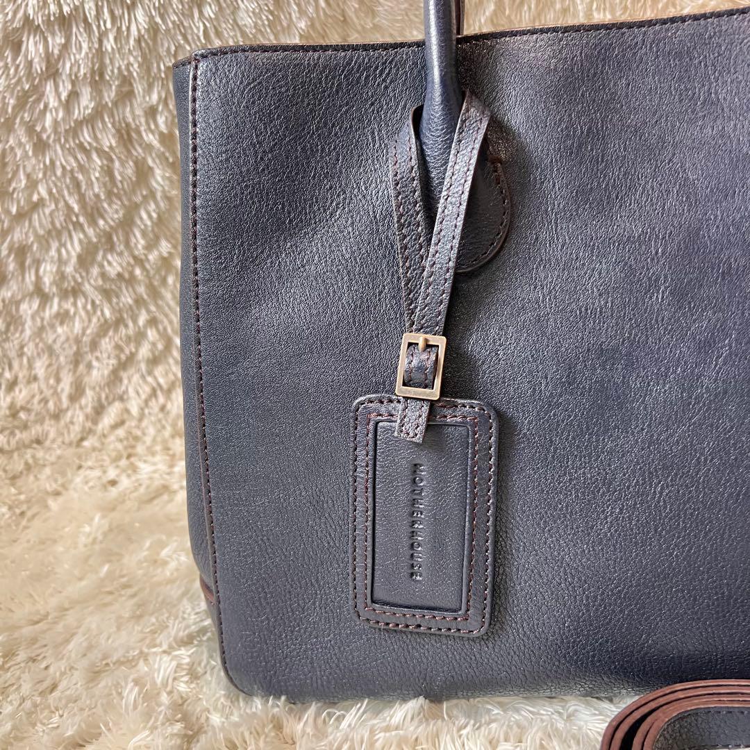 マザーハウス リン ハンドバッグ 2way ビジネスバッグ ネイビー A4収納