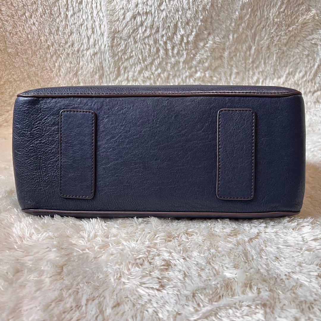 マザーハウス リン ハンドバッグ 2way ビジネスバッグ ネイビー A4収納