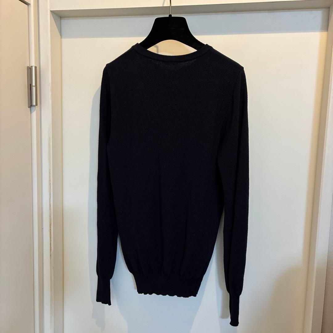 Bottega Veneta ネイビー クルーネックニット　シルクウール　46