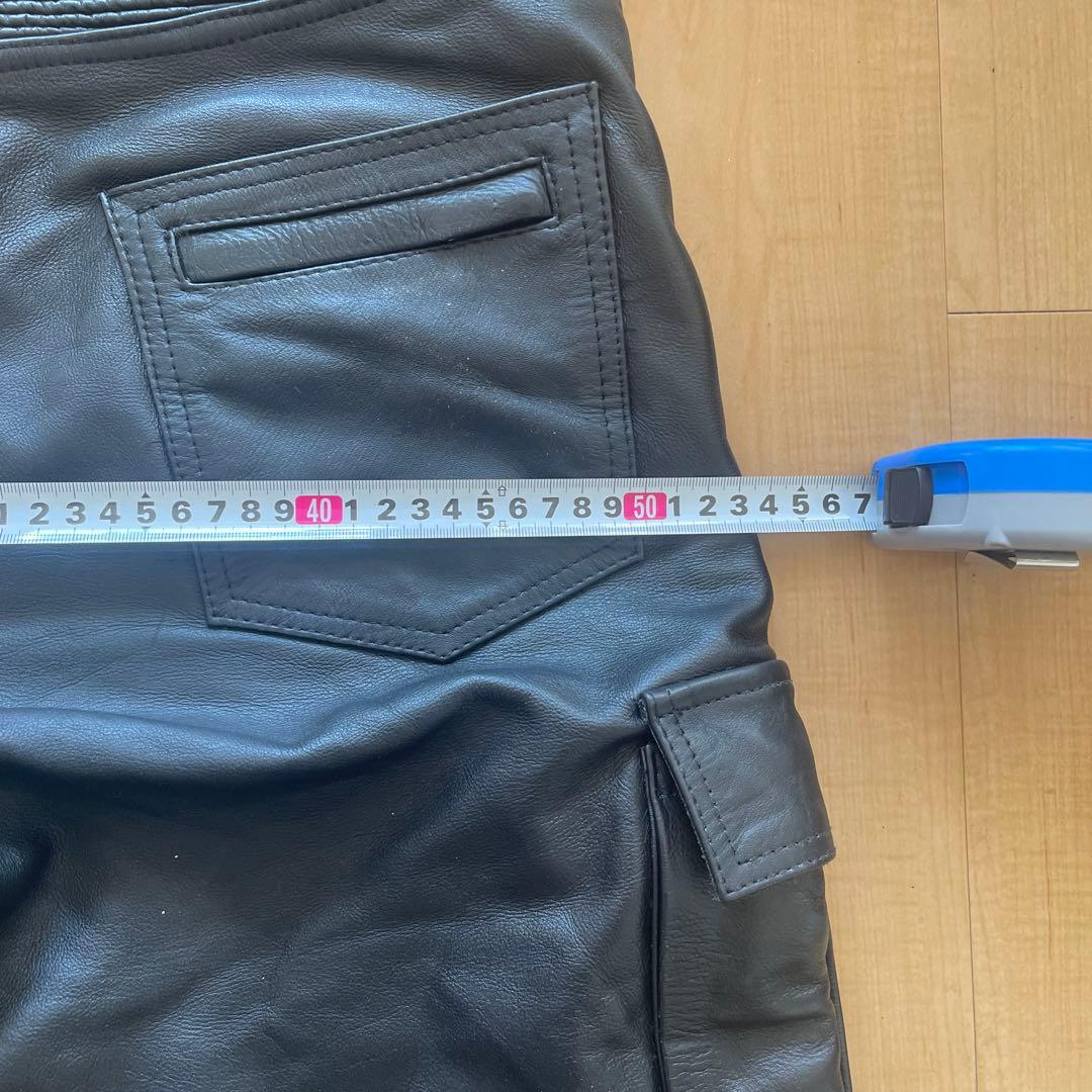 WVD レザー カーゴパンツ Lサイズ 黒　バイクレザーパンツ