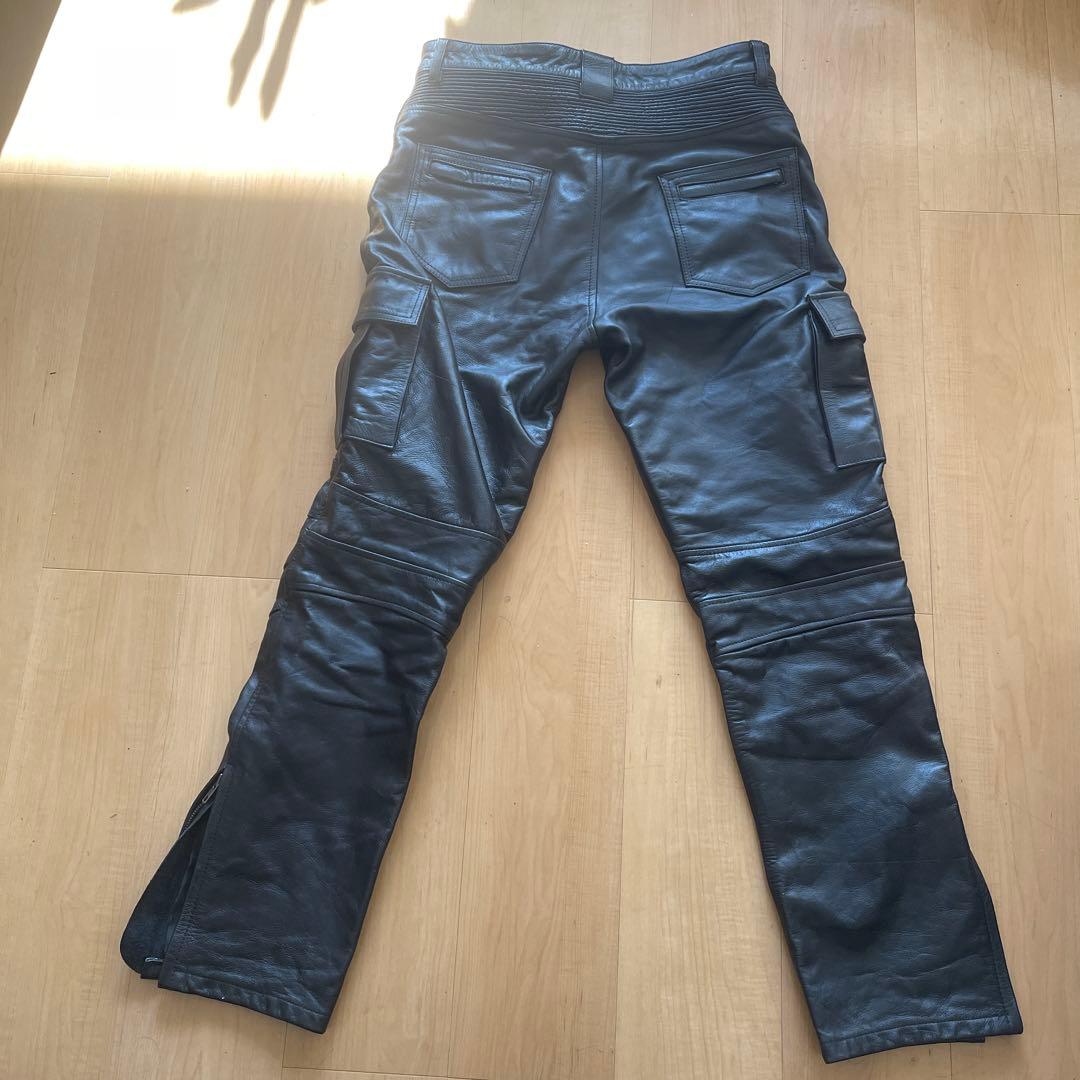 WVD レザー カーゴパンツ Lサイズ 黒　バイクレザーパンツ