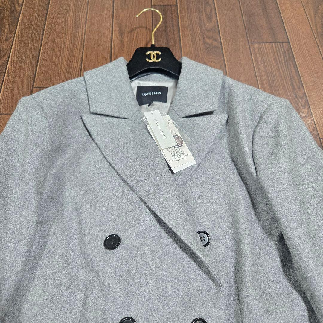 未使用◆アンタイトル 2024aw 大きいサイズ メルトン ピーコート 42