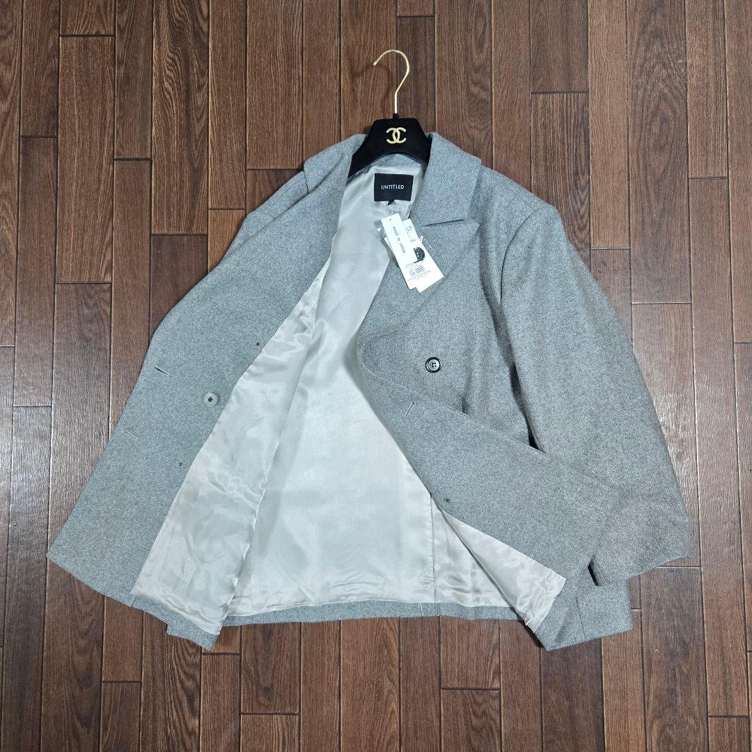 未使用◆アンタイトル 2024aw 大きいサイズ メルトン ピーコート 42