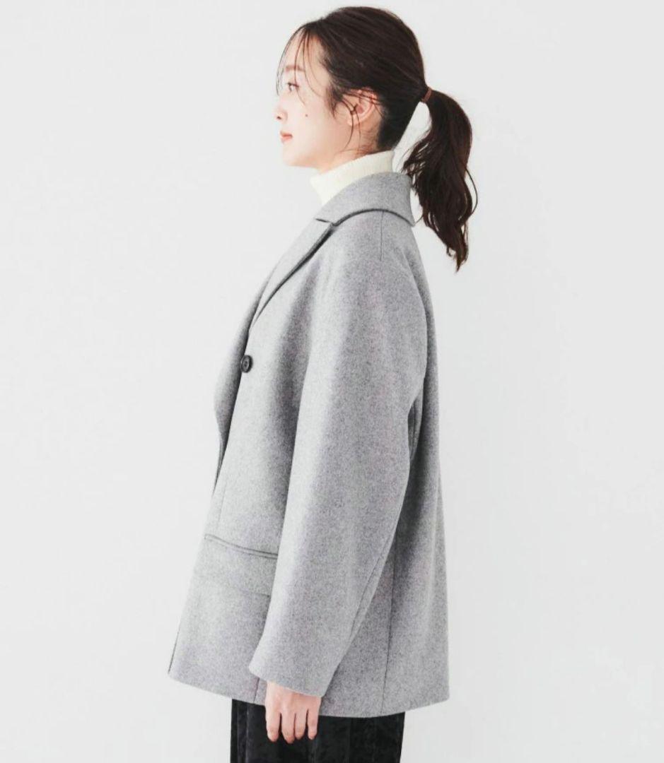 未使用◆アンタイトル 2024aw 大きいサイズ メルトン ピーコート 42