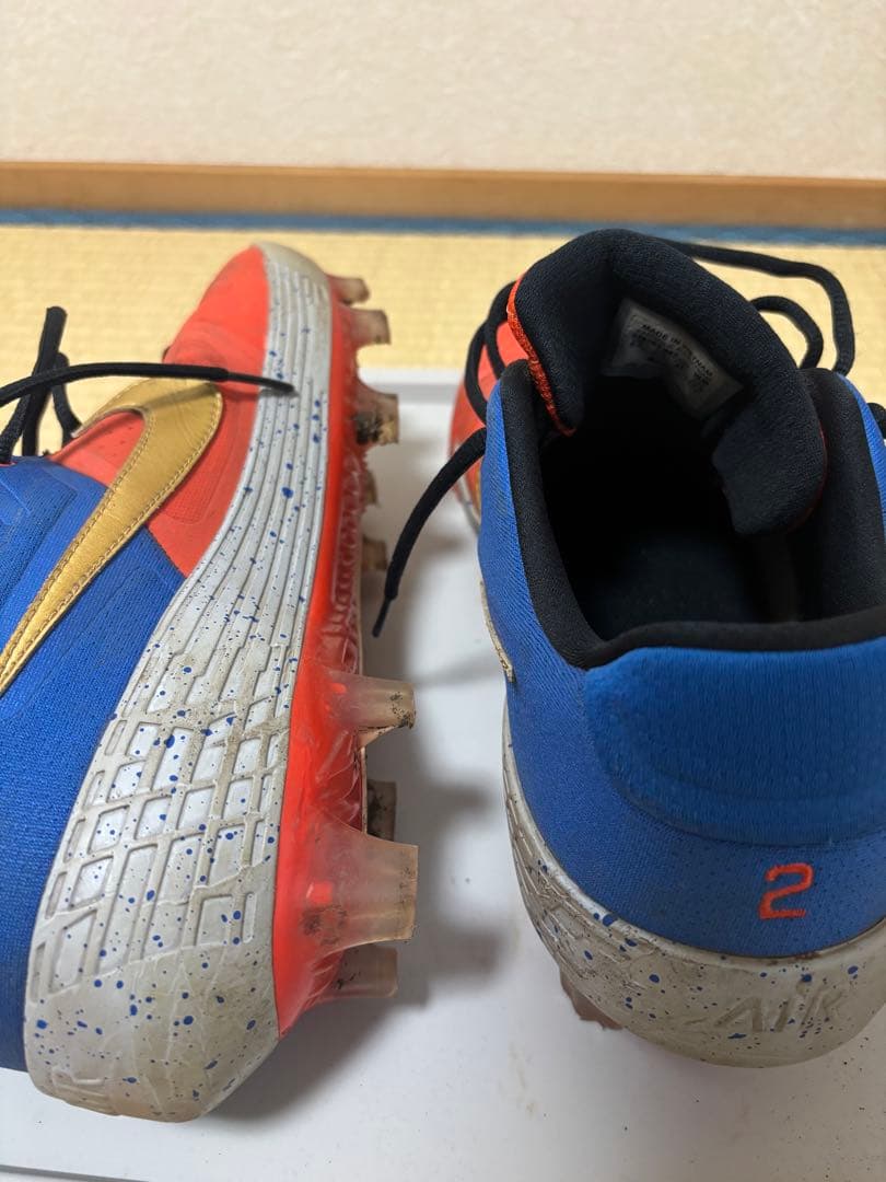 Nike スパイクシューズ オレンジ/ブルー