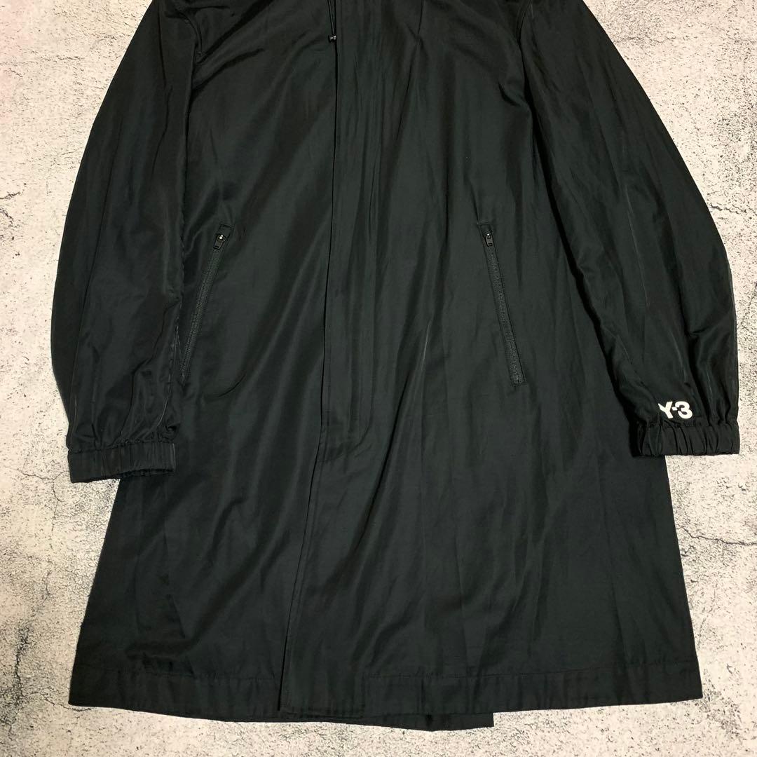 Y-3 ナイロンモッズコート　パーカー　フード　ロングコート　ブラック　Mサイズ