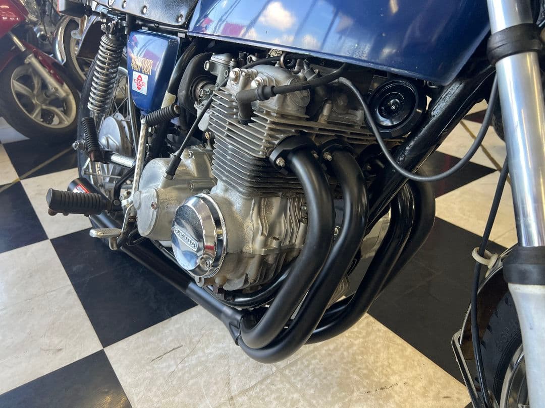 CB400F/350F ショート管マフラー黒　ステッカー付き送　料込み