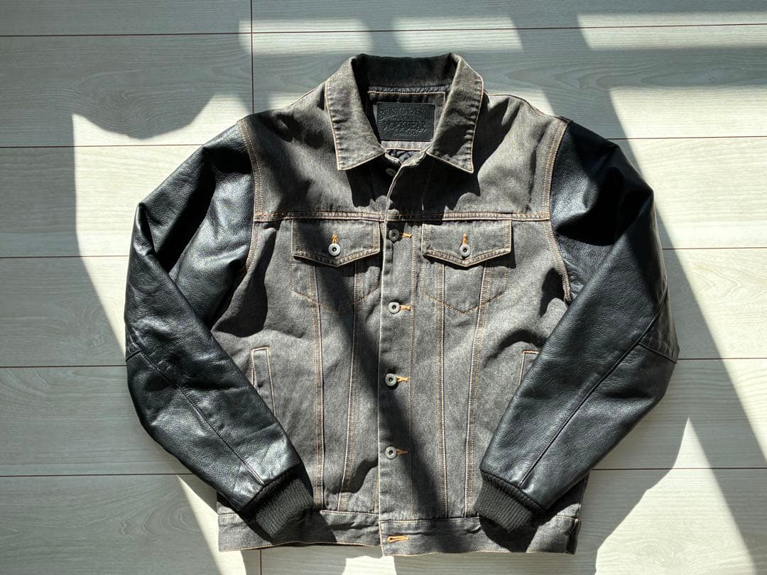 【最終値下げ】STUSSY GEAR デニムレザー　ジャケット