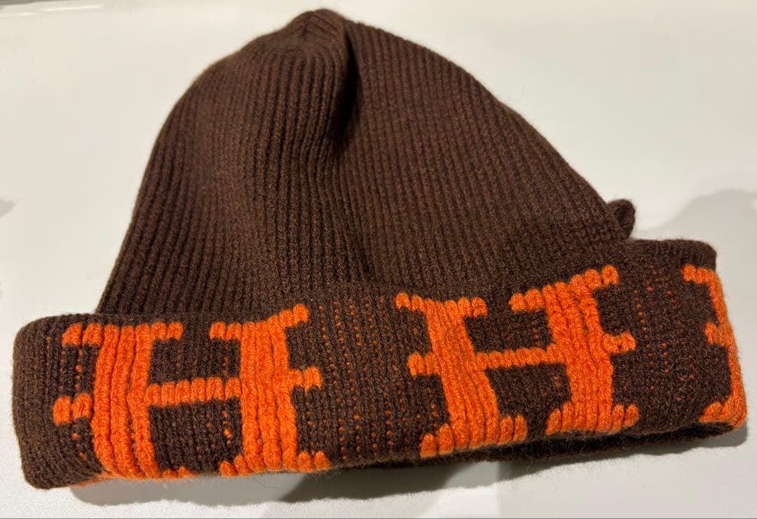エルメス / HERMES マルジェラ期 Hロゴ カシミヤ ニット帽