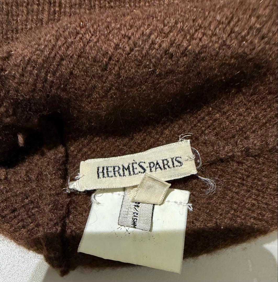 エルメス / HERMES マルジェラ期 Hロゴ カシミヤ ニット帽