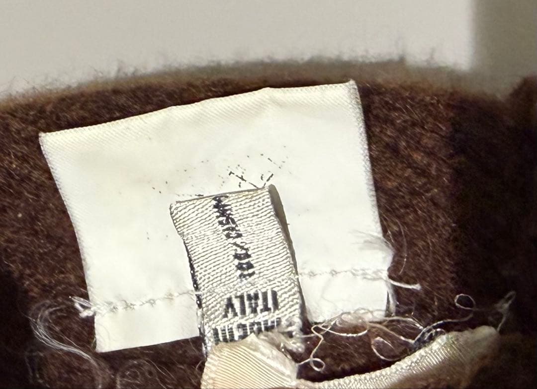 エルメス / HERMES マルジェラ期 Hロゴ カシミヤ ニット帽