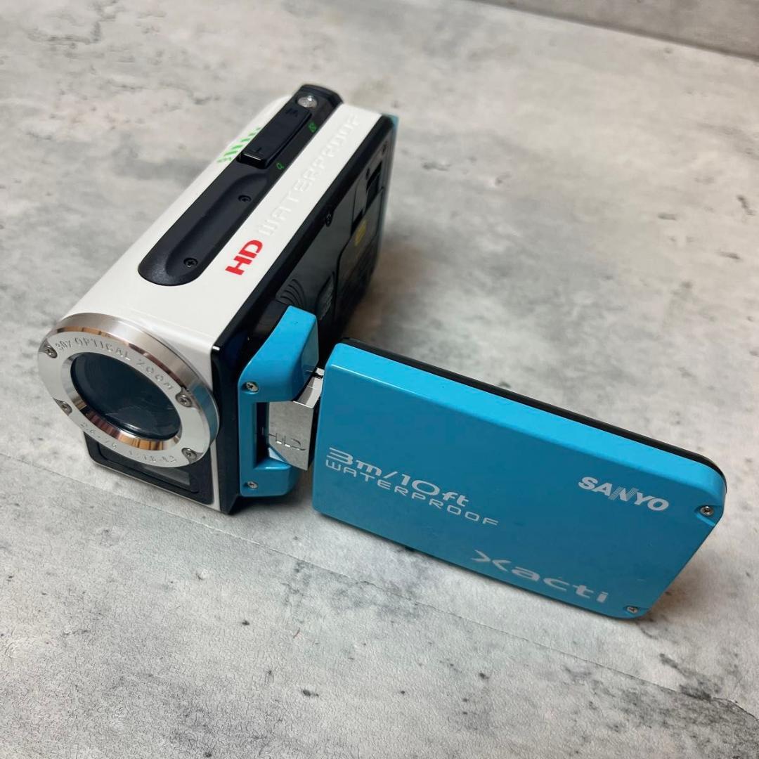 SANYO サンヨー Xacti DMX-WH1E ビデオカメラ ブルー ホワイ