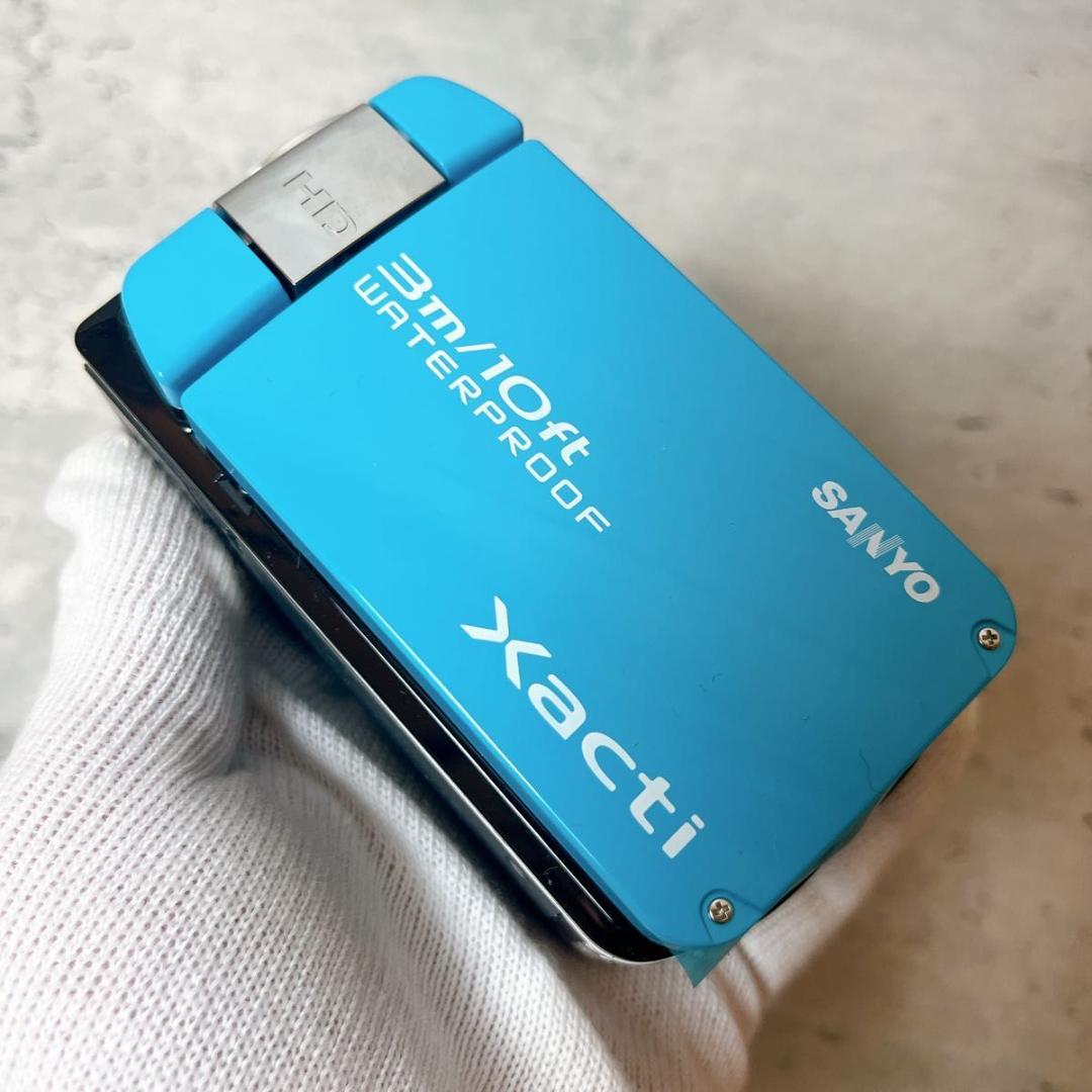 SANYO サンヨー Xacti DMX-WH1E ビデオカメラ ブルー ホワイ