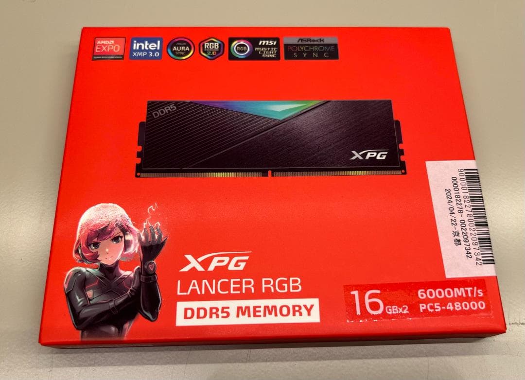 XPG LANCER RGB DDR5-640016GB×2 32GB
