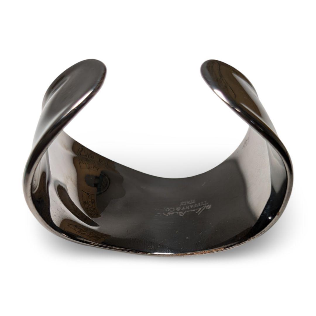 【極美品】Tiffany & Co. ボーンカフ　ルテニウム