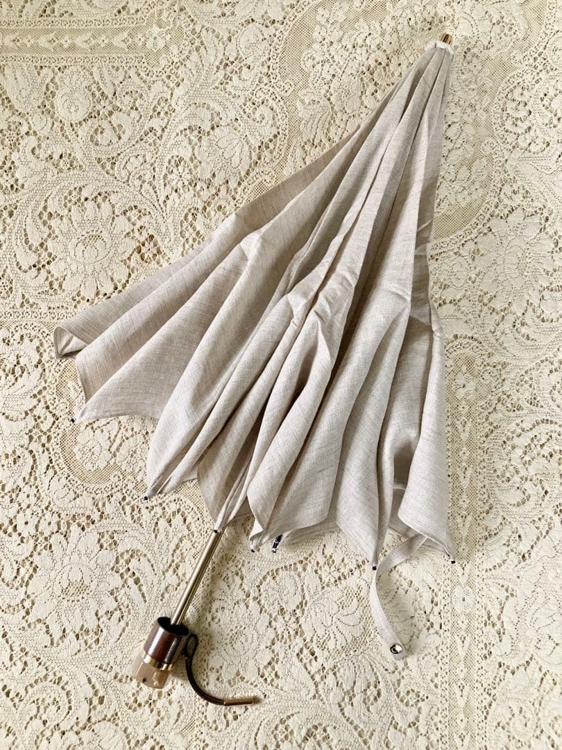 最終価格　新品　TUKISOU月装ツキソウ　高級麻100%UV加工日傘　和装にも