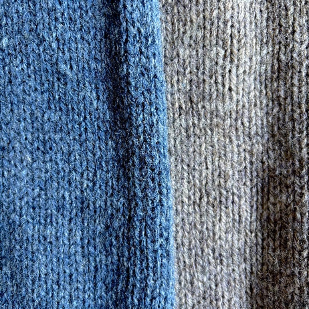 INVERALLAN ブルー タートルネック ニット インバーアラン