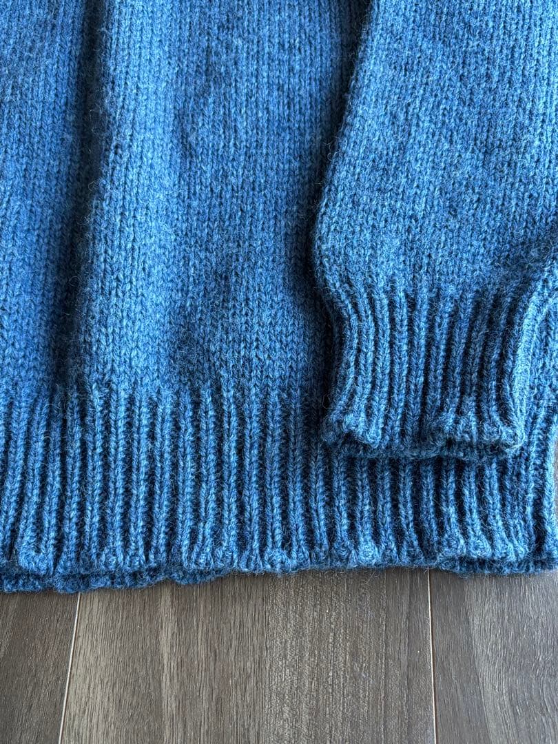 INVERALLAN ブルー タートルネック ニット インバーアラン