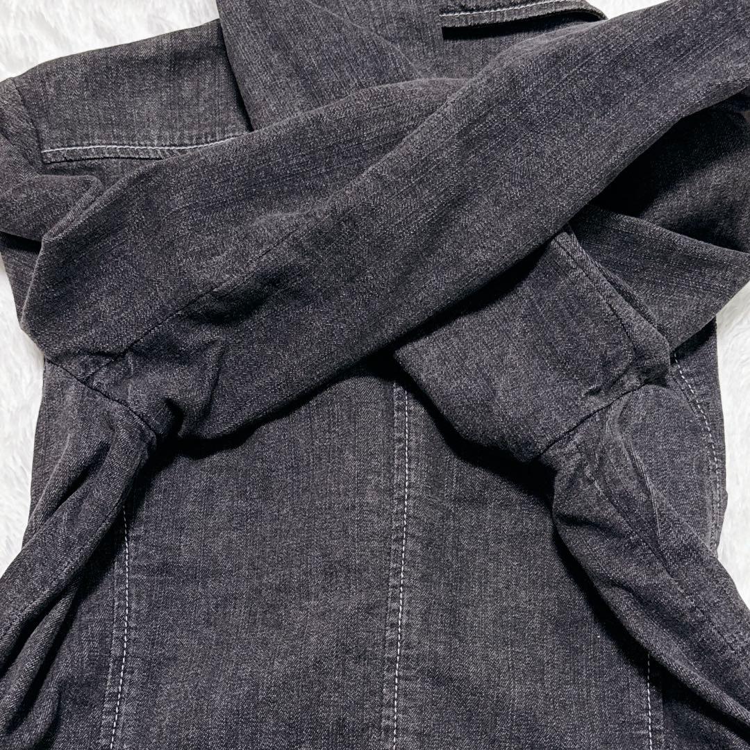 ジバンシィ テーラードジャケット デニム 金ボタン 00 y2k ブラック