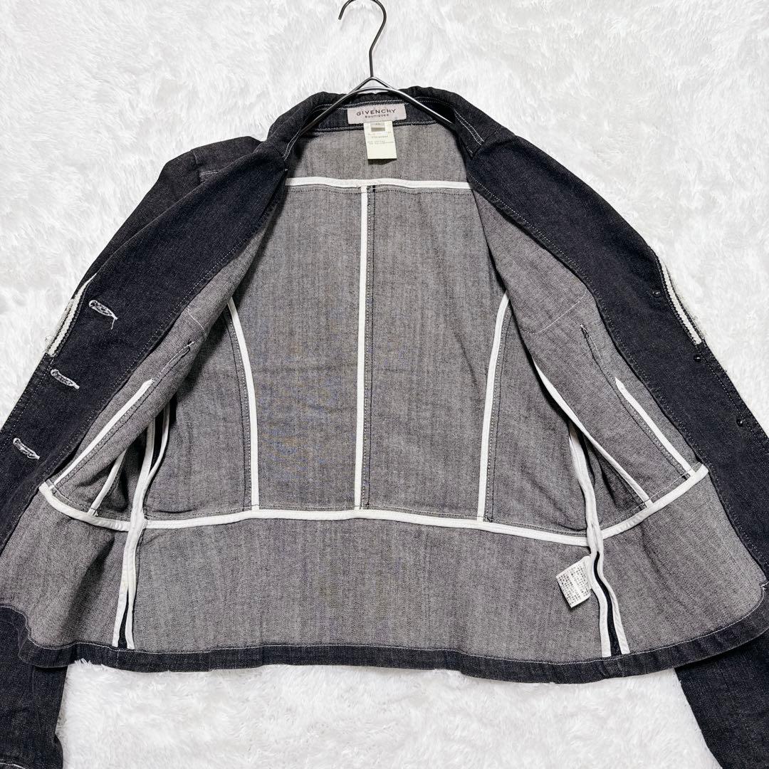 ジバンシィ テーラードジャケット デニム 金ボタン 00 y2k ブラック