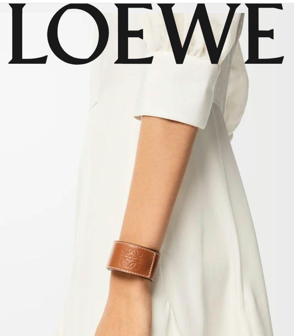 LOEWE ロエベ スラップブレスレット スモール（カーフ）　タン