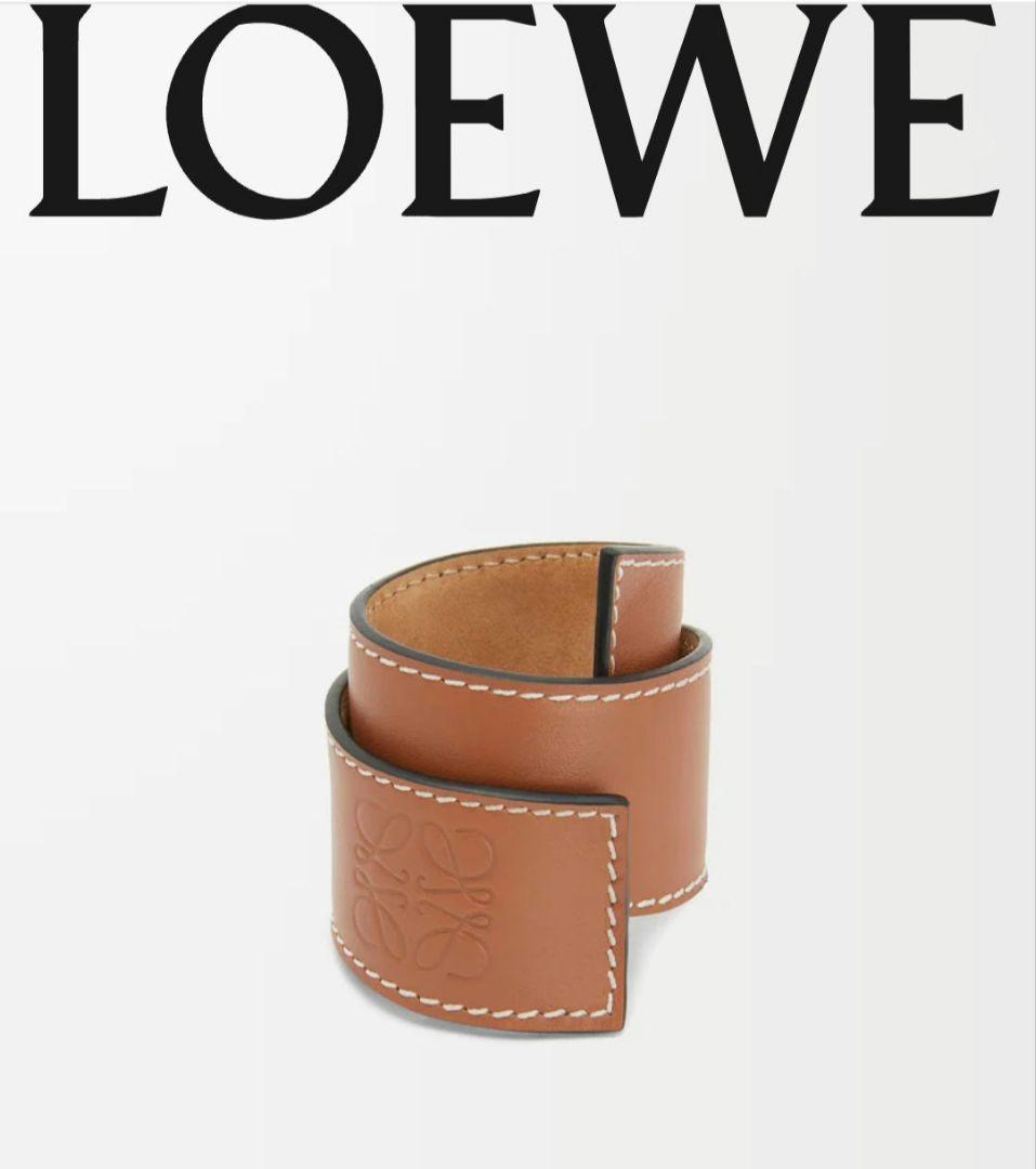 LOEWE ロエベ スラップブレスレット スモール（カーフ）　タン