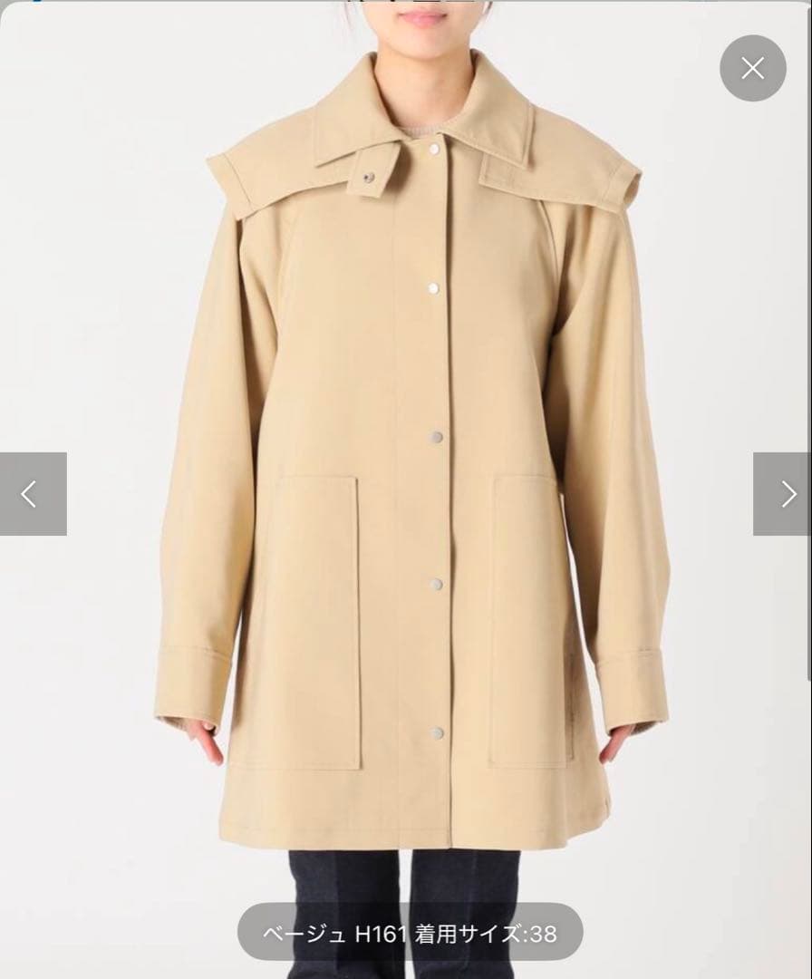 「MOM様」IENA ベージュサイズ38 トリプルクロスフードコート