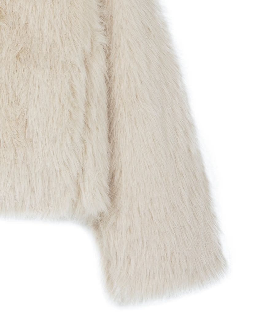 HIGH SCHOOL DISCO バックルロングヘアファージャケット