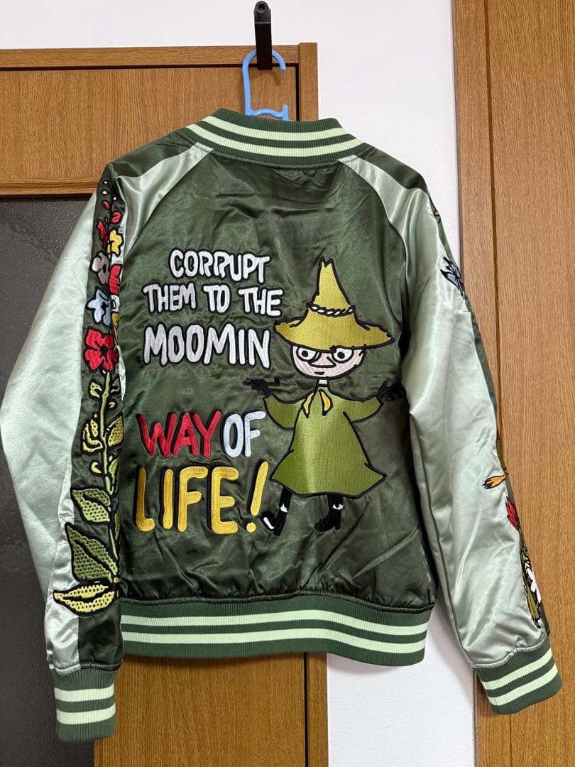 ポ*チ様 丸眞(マルシン) ムーミン スカジャン/スナフキン (L)