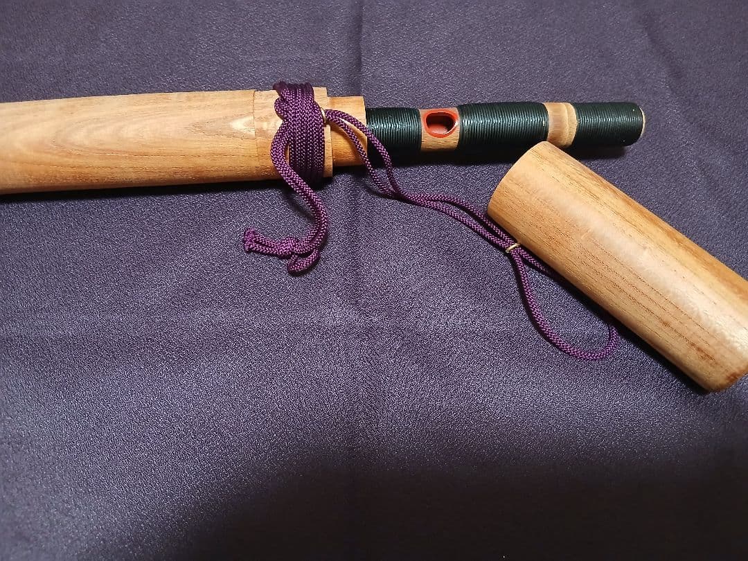 龍笛筒　手作り品　横笛　楽器ケース