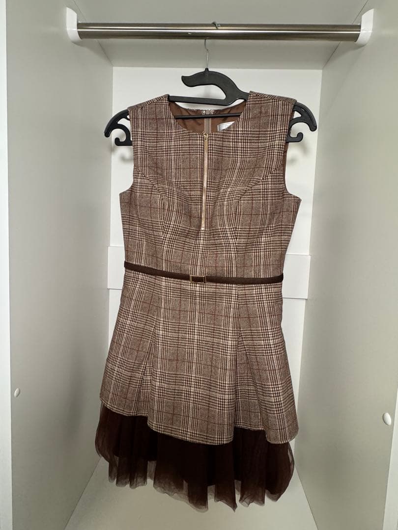 【DEA./サイト完売】チェック/ ワンピース/ ミニドレス/ キャバドレス/M