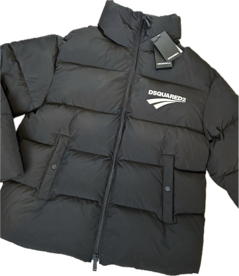 46サイズ　 DSQUARED2 ロゴ　美品　ダウンジャケット　黒　破格