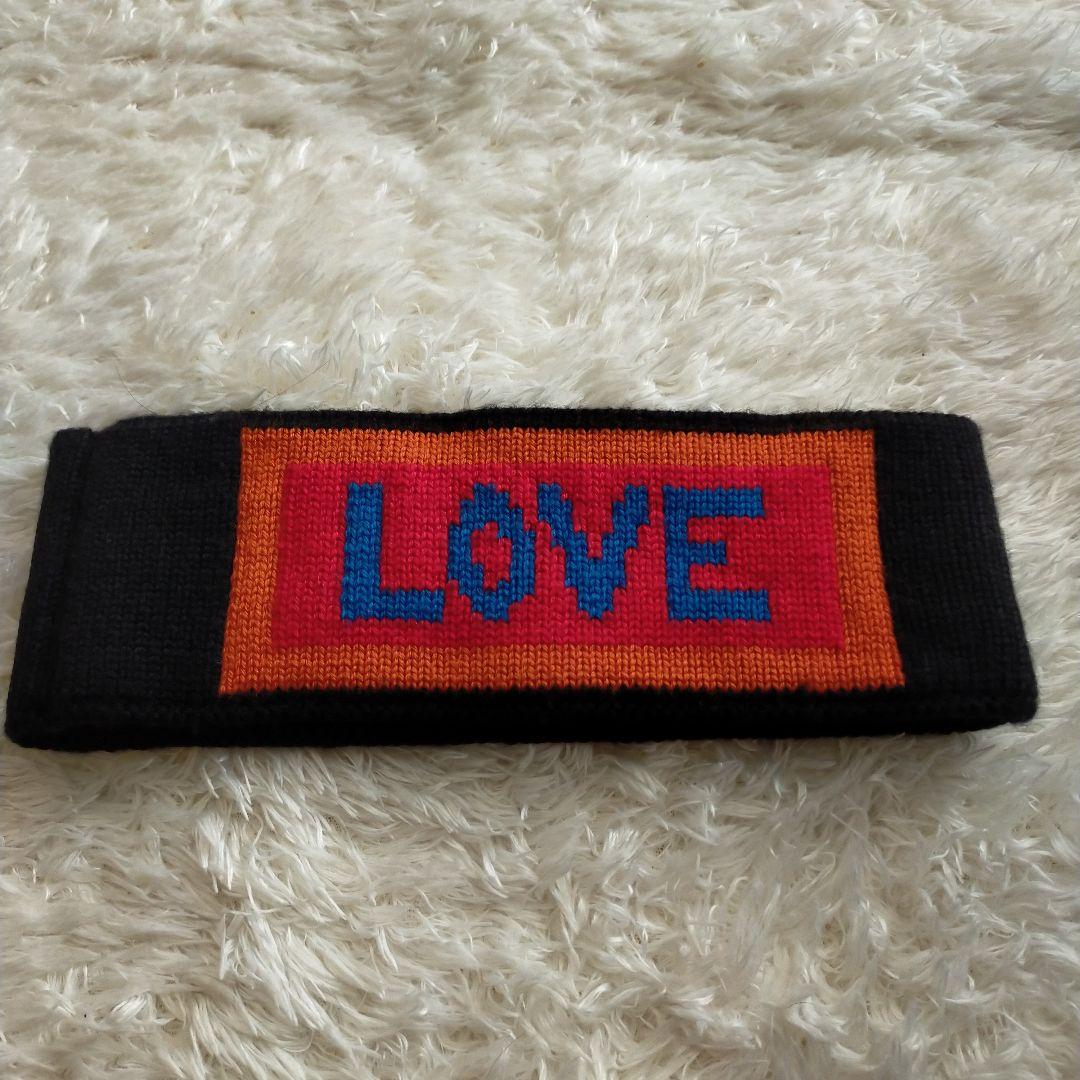 白濱亜嵐着用 フェンディ ヘアバンド ウール LOVEロゴ 総柄