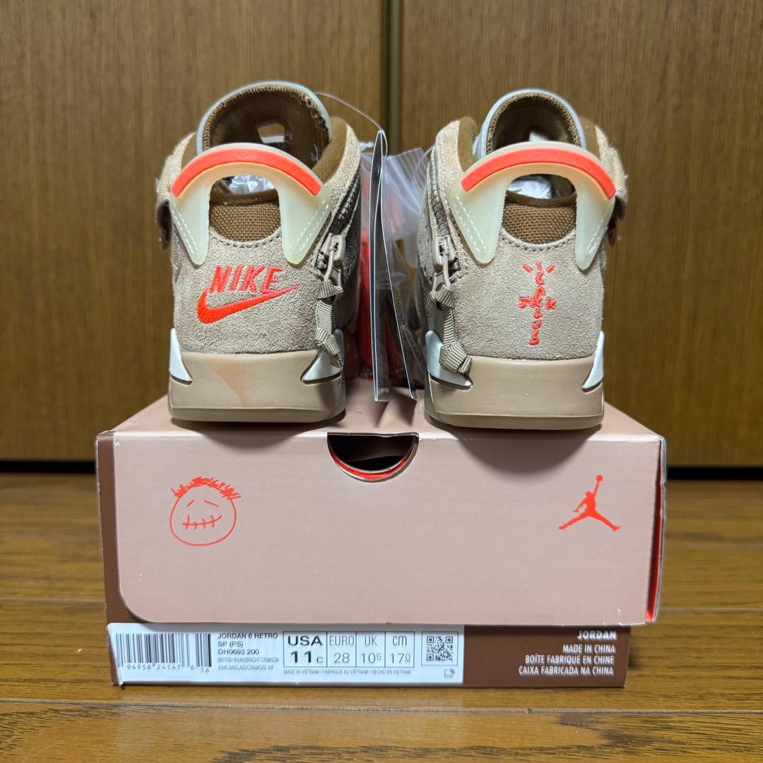 キッズ Air Jordan 6 x Travis Scott ジョーダン ナイ