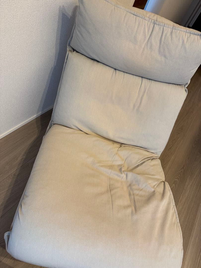 【美品】 無印良品 ハイバックリクライニングソファ 1P オットマン付 イス