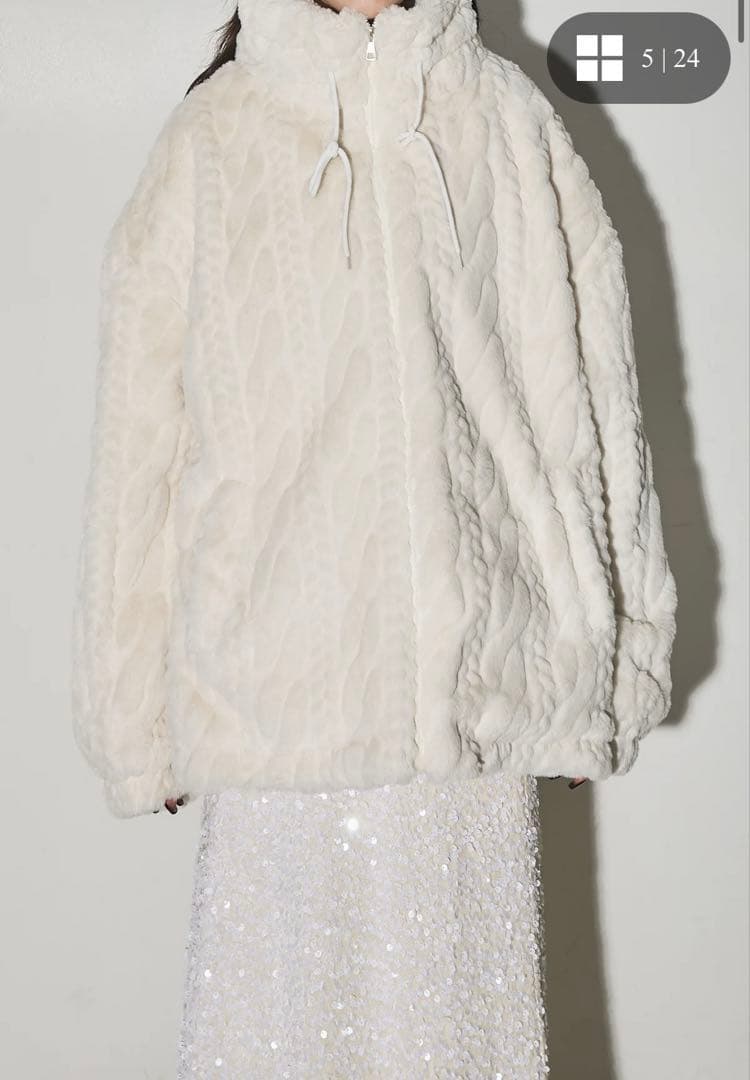 【新品】ANDREA&Co ケーブルデザインZIPファージャケット