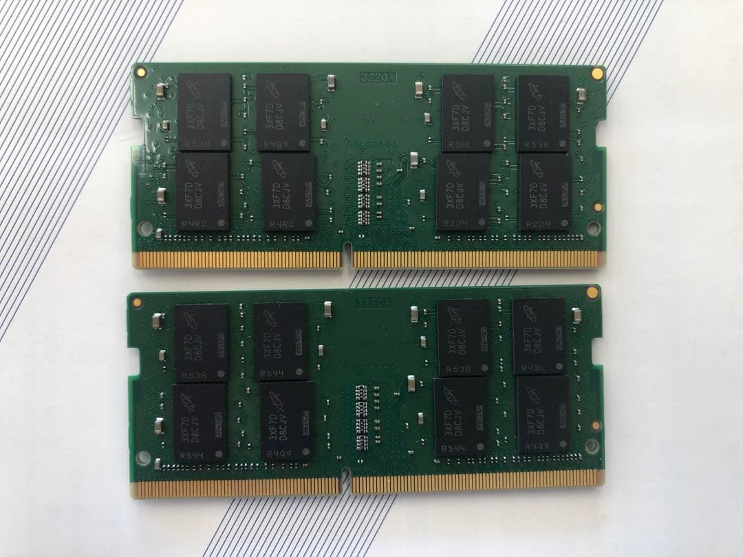 Crucial 64GB(32GBx2)DDR4-3200 SODIMM メモリ