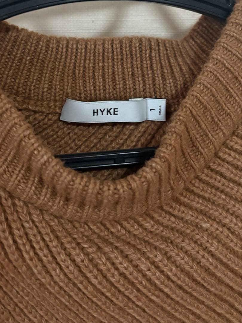 トップス HYKE RIBBED KNIT WOOL SHRUG