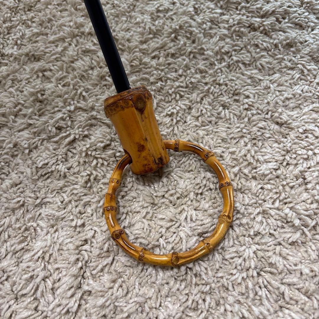 シュールメール　リネン　ベージュ日傘 バンブーハンドル