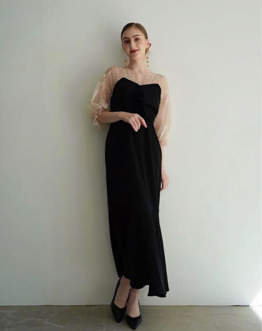 acka シアーパフドレス s