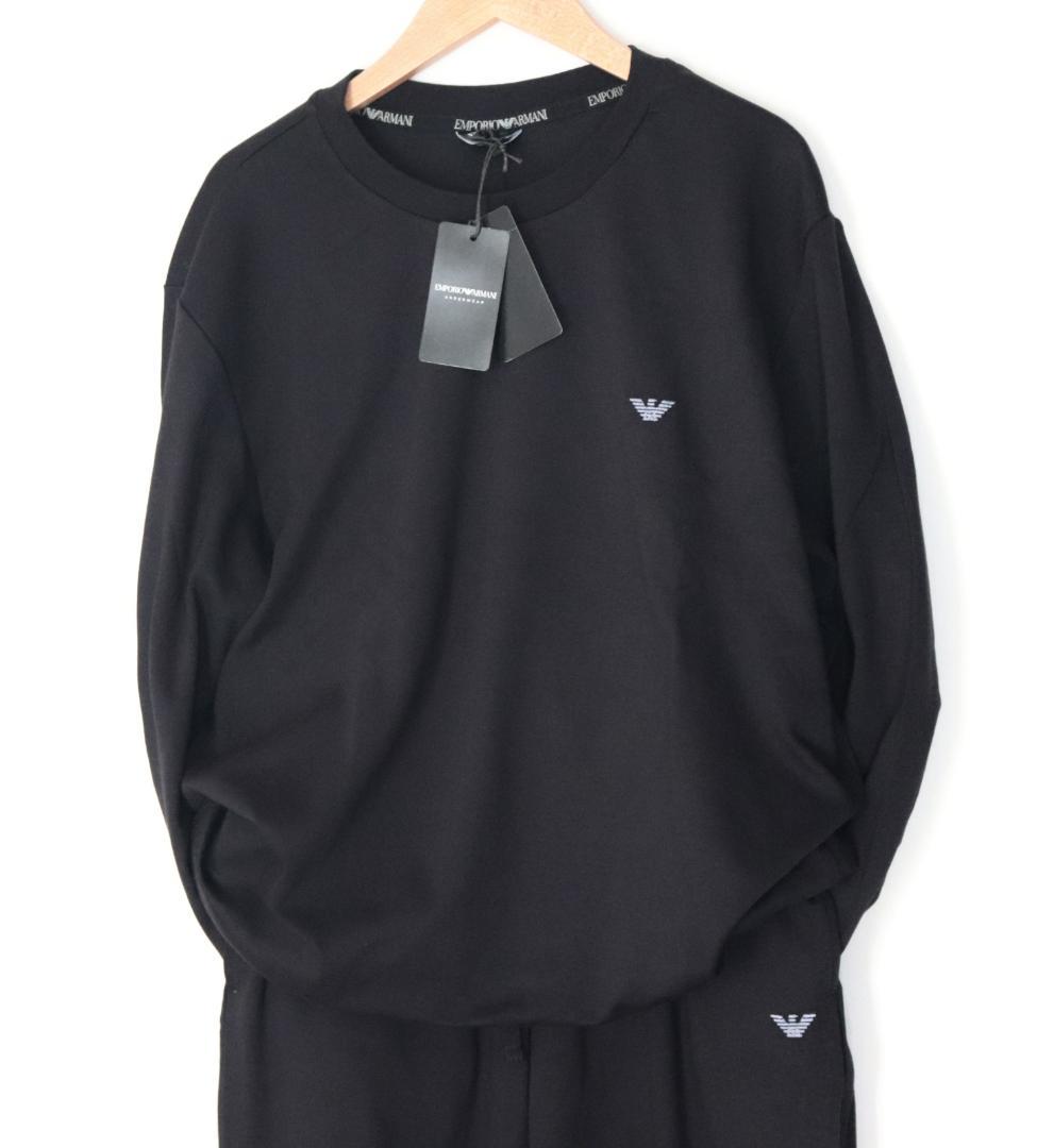 新品【エンポリオアルマーニ】上下セットトレーナー ジョガーパンツ 黒 L(XL)