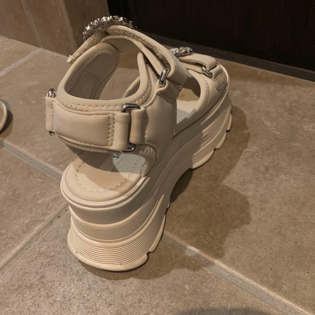 SNIDEL ベージュ スニーカーソールサンダル