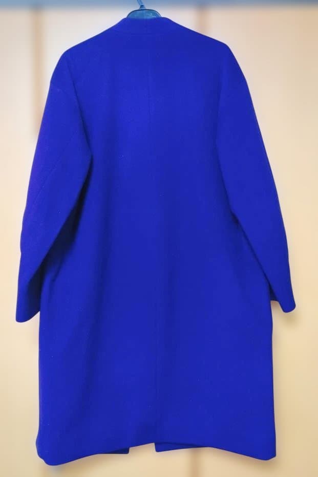 【INDIVI 】ウールコート 36 青　定価52,910円