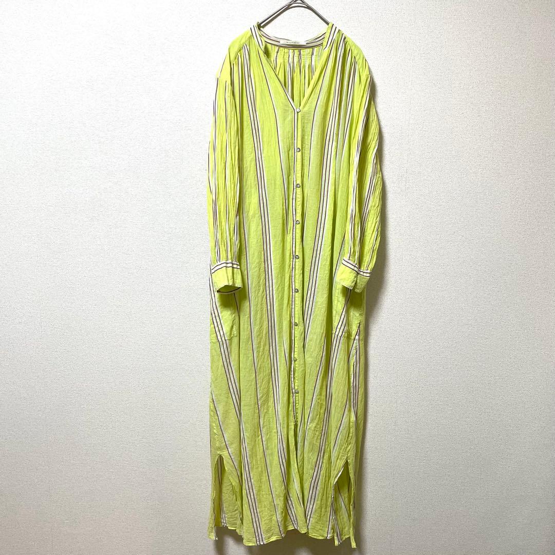 コラボ✨ヌキテパ　ne Quittez pasシャツワンピース　ストライプ