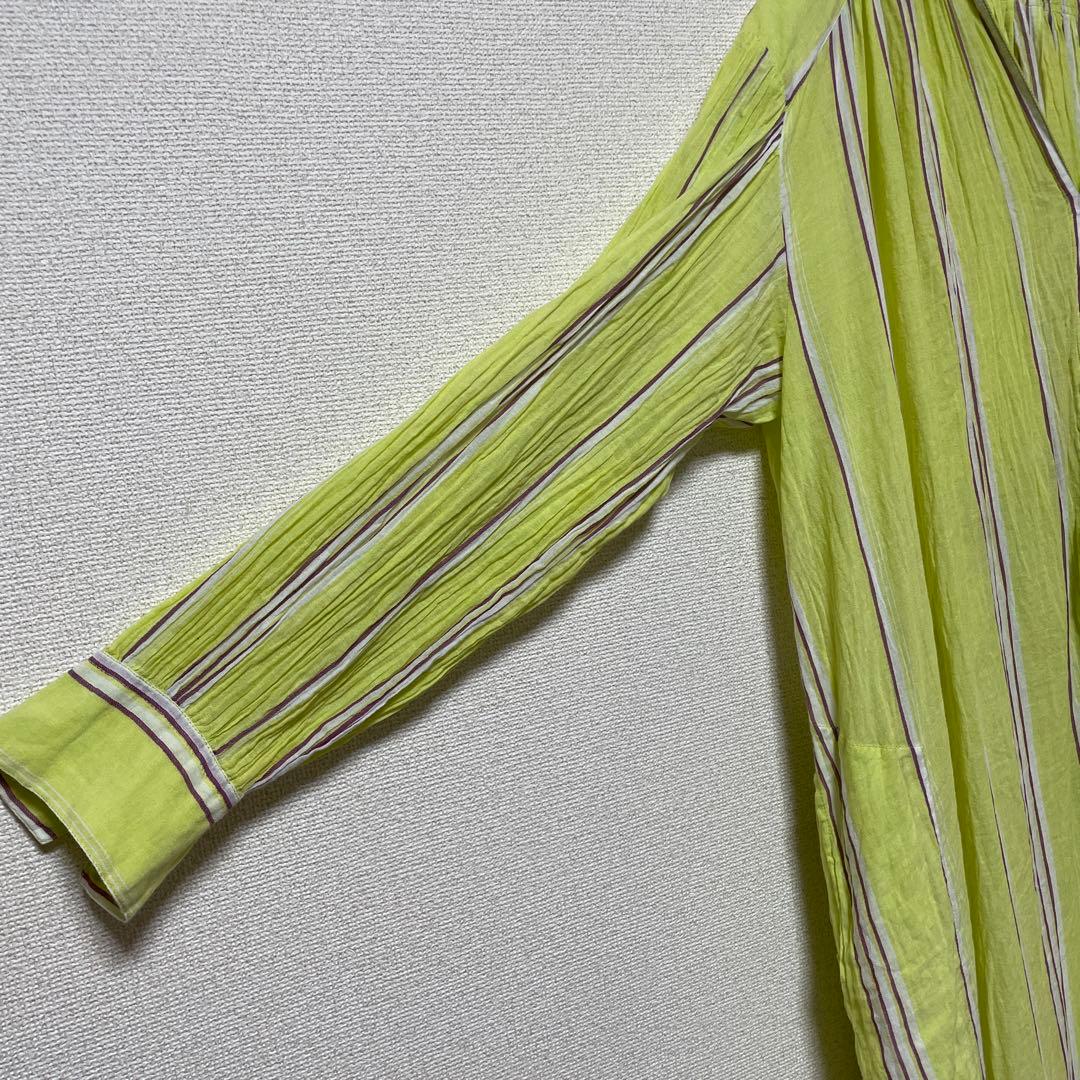 コラボ✨ヌキテパ　ne Quittez pasシャツワンピース　ストライプ