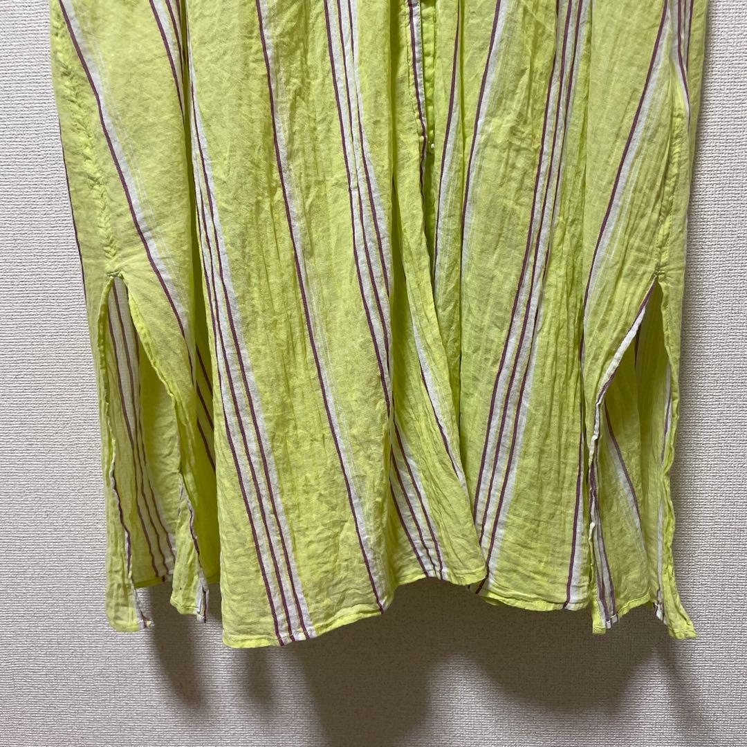 コラボ✨ヌキテパ　ne Quittez pasシャツワンピース　ストライプ