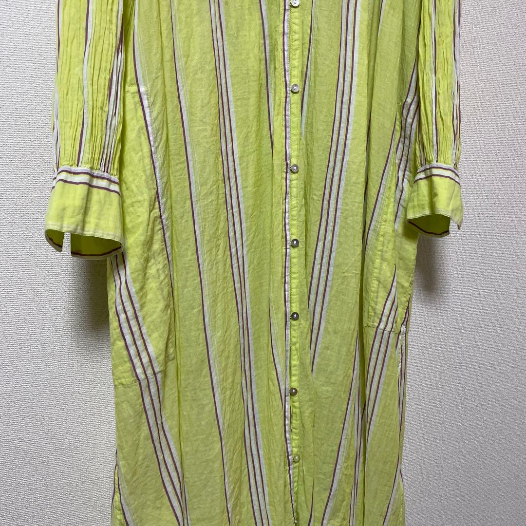 コラボ✨ヌキテパ　ne Quittez pasシャツワンピース　ストライプ